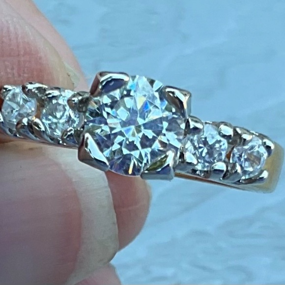 Lindberg Cubic Zirconia Ring Vintage Size 10 14k HGE Lind - Picture 4 of 10